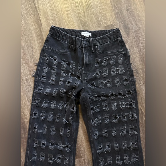 GOOD AMERICAN Good 90s Icon straight-leg mid-rise stretch-cotton jeans NWOT - Picture 4 of 7